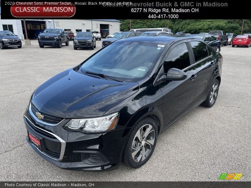 Mosaic Black Metallic / Jet Black 2020 Chevrolet Sonic Premier Sedan
