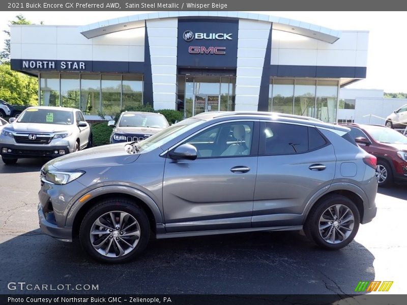 Satin Steel Metallic / Whisper Beige 2021 Buick Encore GX Preferred AWD