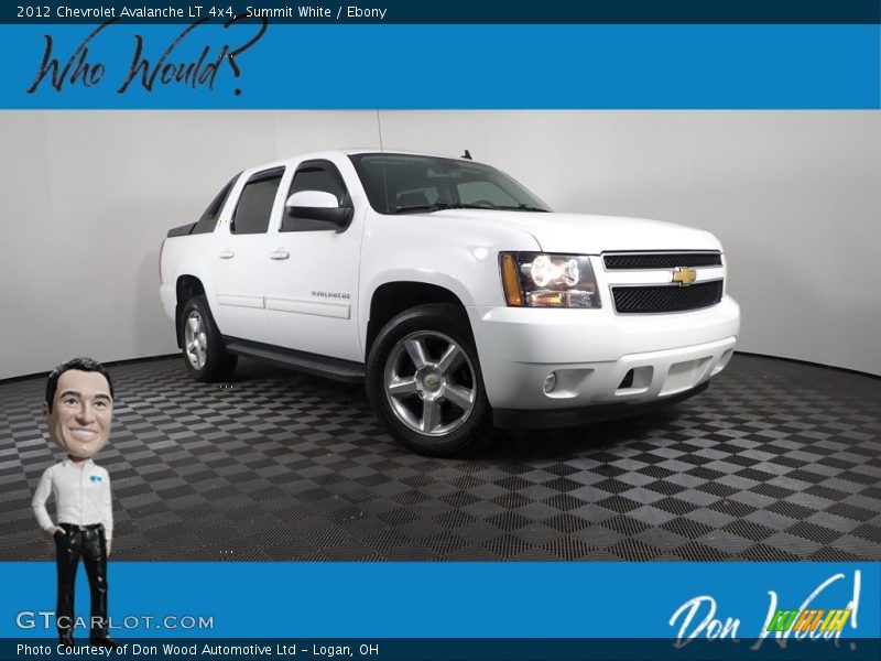 Summit White / Ebony 2012 Chevrolet Avalanche LT 4x4