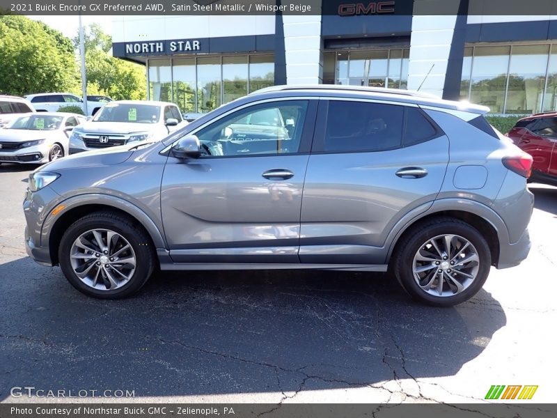 Satin Steel Metallic / Whisper Beige 2021 Buick Encore GX Preferred AWD