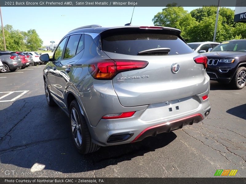 Satin Steel Metallic / Whisper Beige 2021 Buick Encore GX Preferred AWD