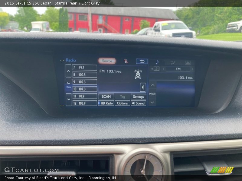 Starfire Pearl / Light Gray 2015 Lexus GS 350 Sedan