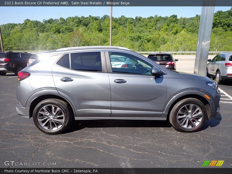 Satin Steel Metallic / Whisper Beige 2021 Buick Encore GX Preferred AWD