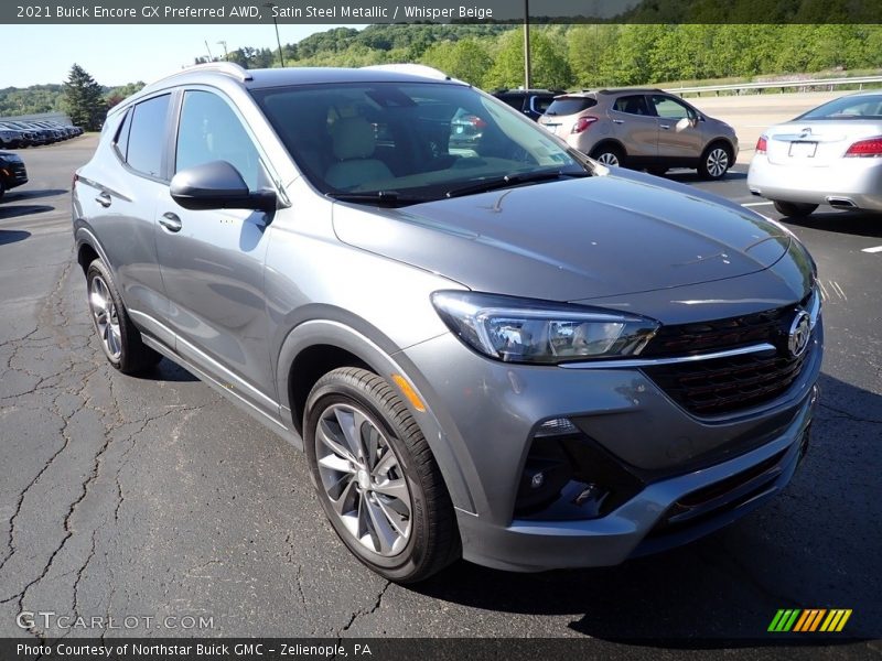 Satin Steel Metallic / Whisper Beige 2021 Buick Encore GX Preferred AWD
