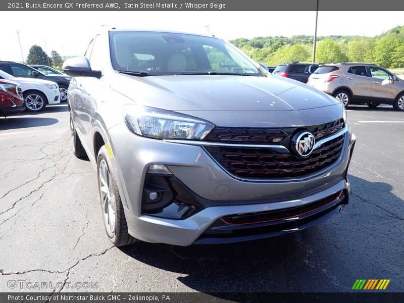 Satin Steel Metallic / Whisper Beige 2021 Buick Encore GX Preferred AWD