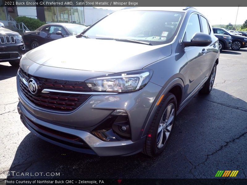 Satin Steel Metallic / Whisper Beige 2021 Buick Encore GX Preferred AWD
