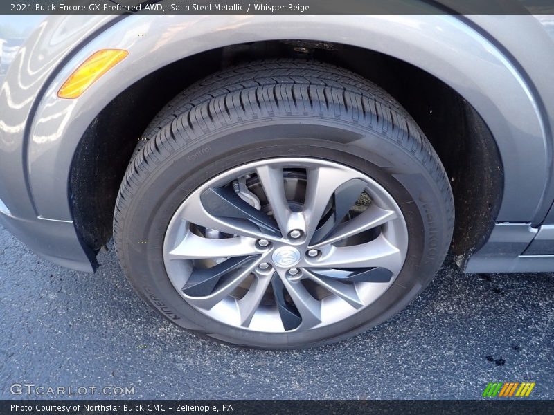 Satin Steel Metallic / Whisper Beige 2021 Buick Encore GX Preferred AWD
