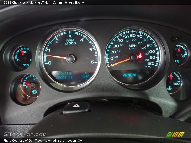 Summit White / Ebony 2012 Chevrolet Avalanche LT 4x4