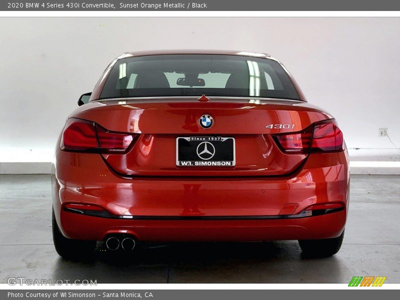 Sunset Orange Metallic / Black 2020 BMW 4 Series 430i Convertible