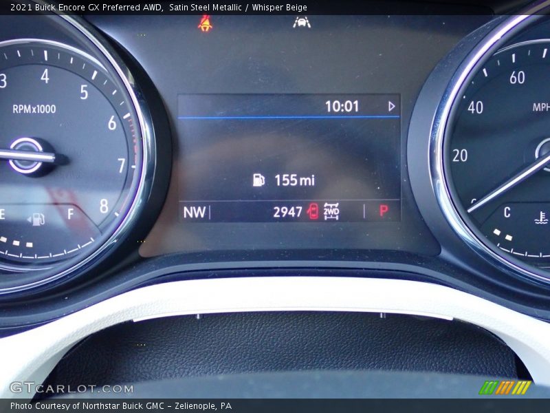 Satin Steel Metallic / Whisper Beige 2021 Buick Encore GX Preferred AWD