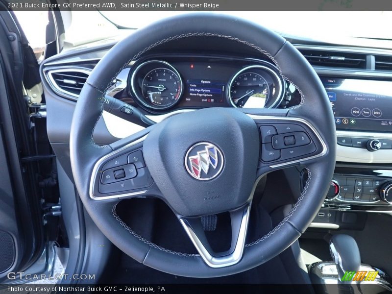 Satin Steel Metallic / Whisper Beige 2021 Buick Encore GX Preferred AWD
