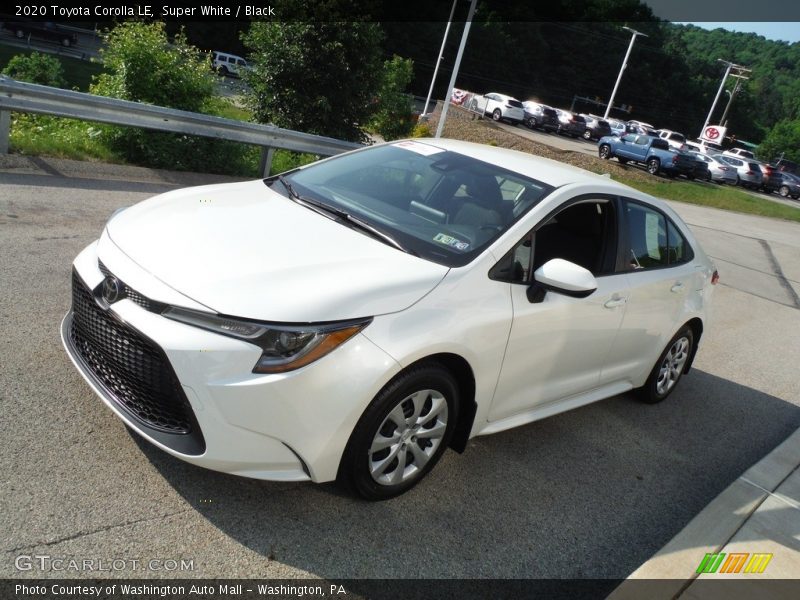 Super White / Black 2020 Toyota Corolla LE