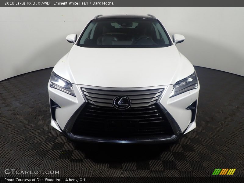 Eminent White Pearl / Dark Mocha 2018 Lexus RX 350 AWD