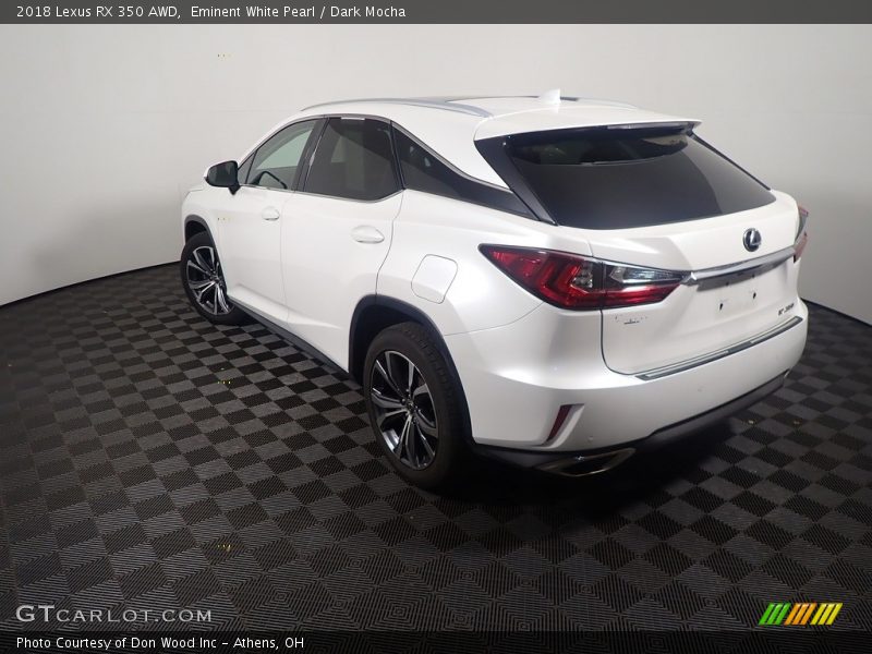 Eminent White Pearl / Dark Mocha 2018 Lexus RX 350 AWD