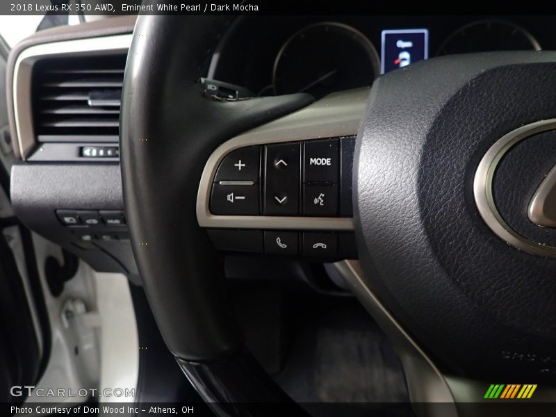 Eminent White Pearl / Dark Mocha 2018 Lexus RX 350 AWD