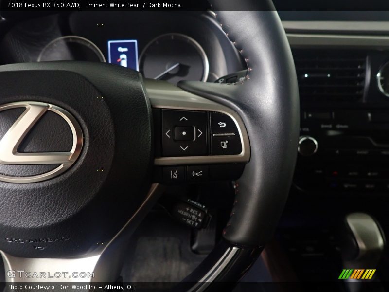 Eminent White Pearl / Dark Mocha 2018 Lexus RX 350 AWD