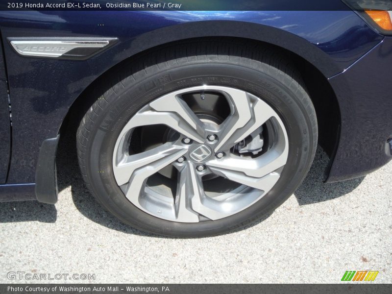 Obsidian Blue Pearl / Gray 2019 Honda Accord EX-L Sedan
