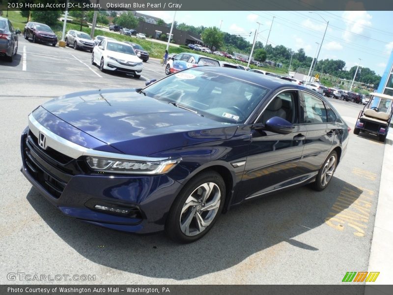 Obsidian Blue Pearl / Gray 2019 Honda Accord EX-L Sedan