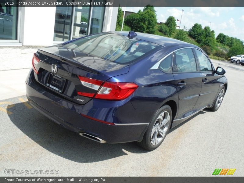 Obsidian Blue Pearl / Gray 2019 Honda Accord EX-L Sedan