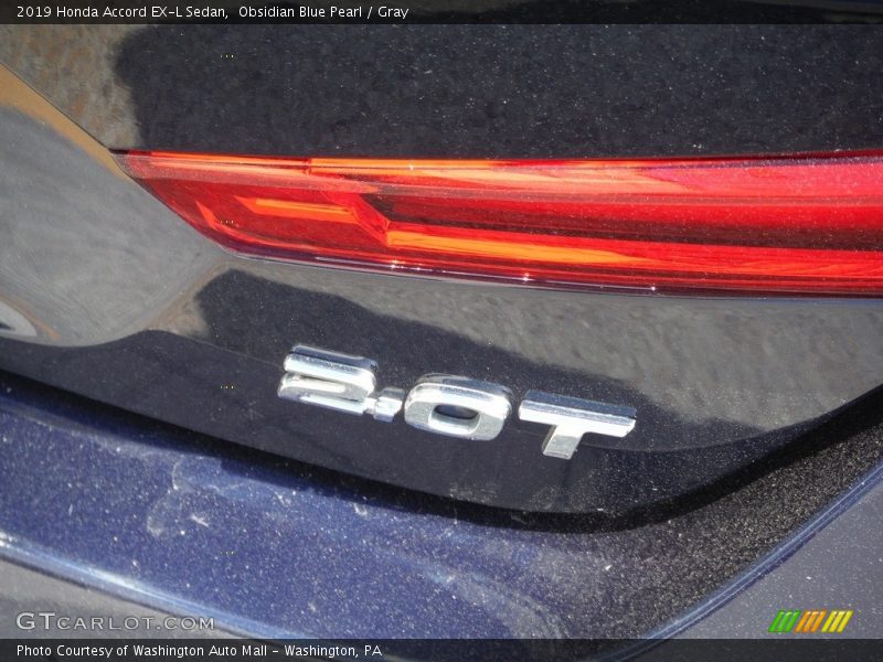 Obsidian Blue Pearl / Gray 2019 Honda Accord EX-L Sedan