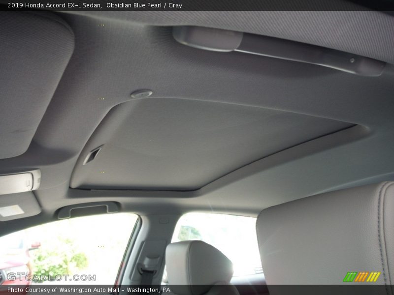 Obsidian Blue Pearl / Gray 2019 Honda Accord EX-L Sedan