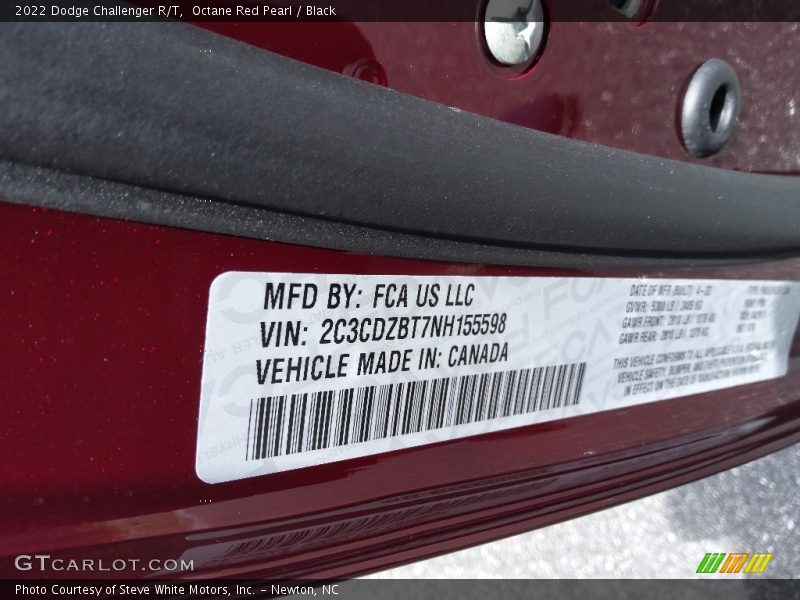Octane Red Pearl / Black 2022 Dodge Challenger R/T