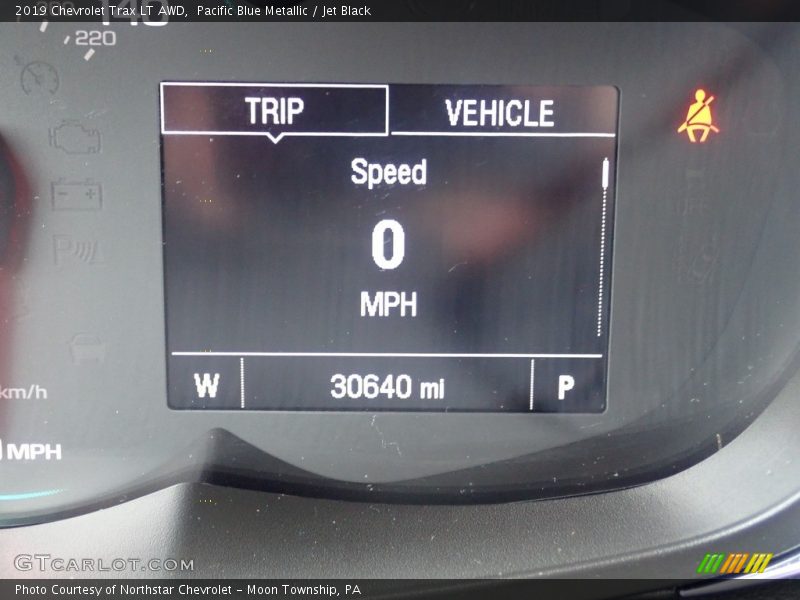 Pacific Blue Metallic / Jet Black 2019 Chevrolet Trax LT AWD