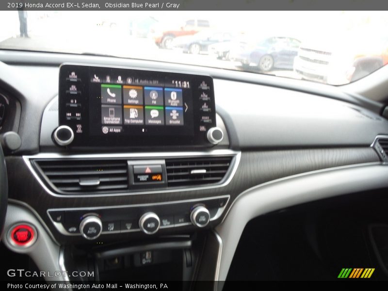 Obsidian Blue Pearl / Gray 2019 Honda Accord EX-L Sedan