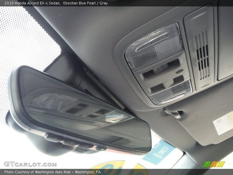 Obsidian Blue Pearl / Gray 2019 Honda Accord EX-L Sedan