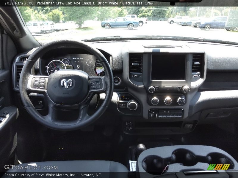 Bright White / Black/Diesel Gray 2022 Ram 3500 Tradesman Crew Cab 4x4 Chassis