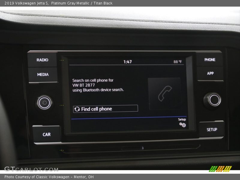 Platinum Gray Metallic / Titan Black 2019 Volkswagen Jetta S