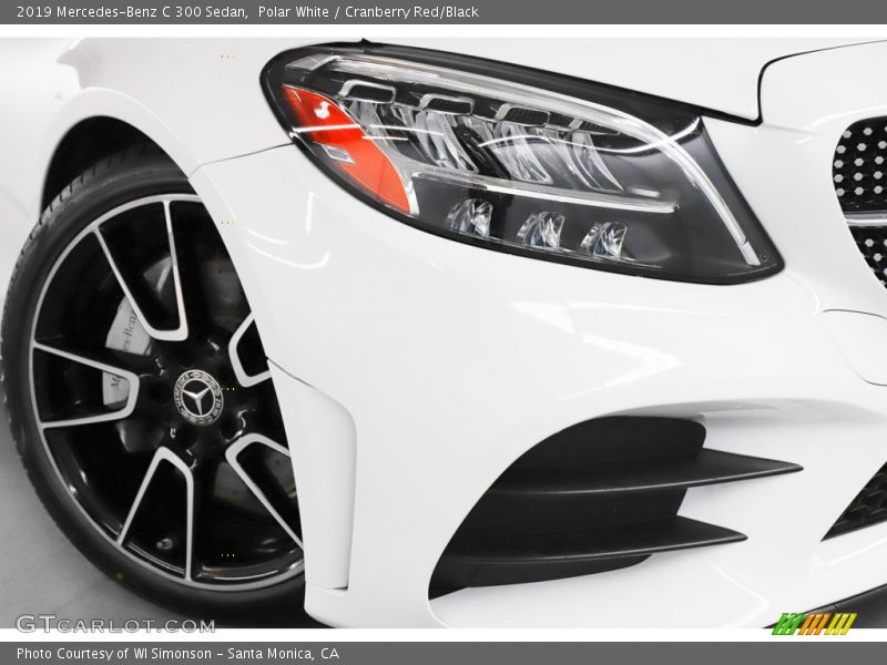 Polar White / Cranberry Red/Black 2019 Mercedes-Benz C 300 Sedan