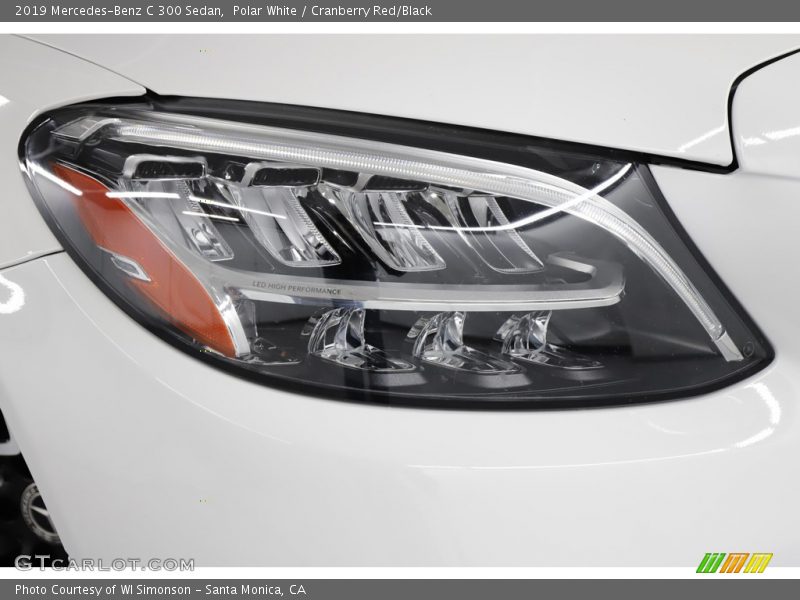 Polar White / Cranberry Red/Black 2019 Mercedes-Benz C 300 Sedan