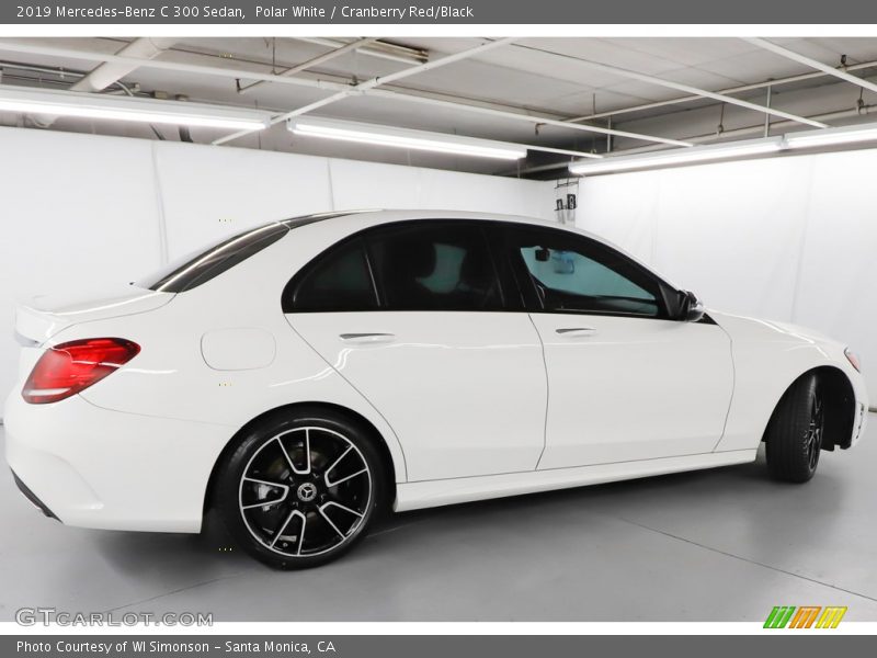 Polar White / Cranberry Red/Black 2019 Mercedes-Benz C 300 Sedan