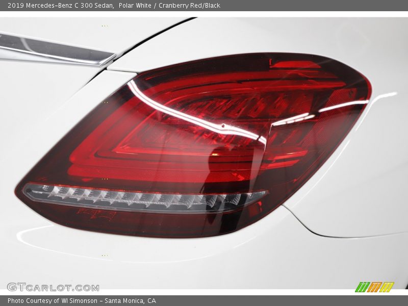 Polar White / Cranberry Red/Black 2019 Mercedes-Benz C 300 Sedan