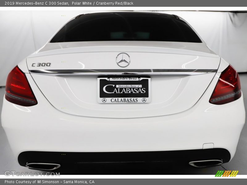 Polar White / Cranberry Red/Black 2019 Mercedes-Benz C 300 Sedan