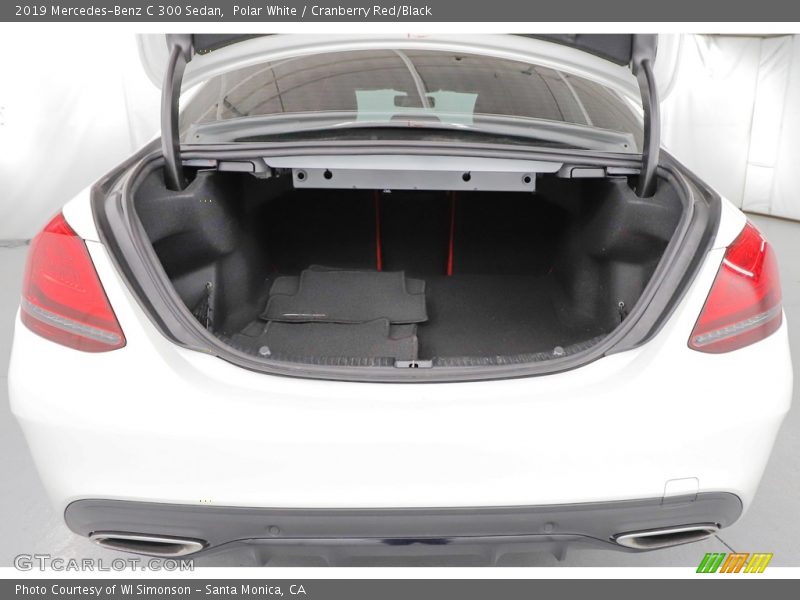 Polar White / Cranberry Red/Black 2019 Mercedes-Benz C 300 Sedan