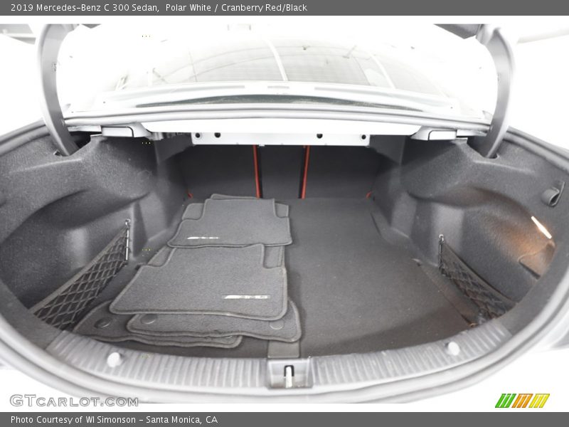 Polar White / Cranberry Red/Black 2019 Mercedes-Benz C 300 Sedan