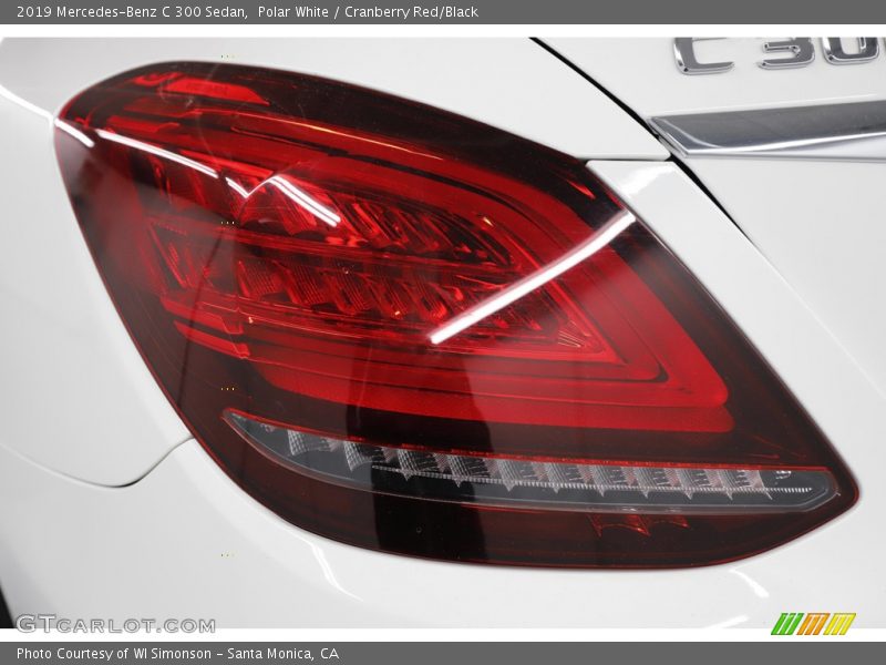 Polar White / Cranberry Red/Black 2019 Mercedes-Benz C 300 Sedan