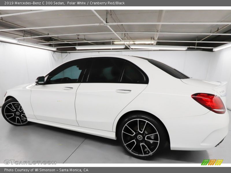 Polar White / Cranberry Red/Black 2019 Mercedes-Benz C 300 Sedan