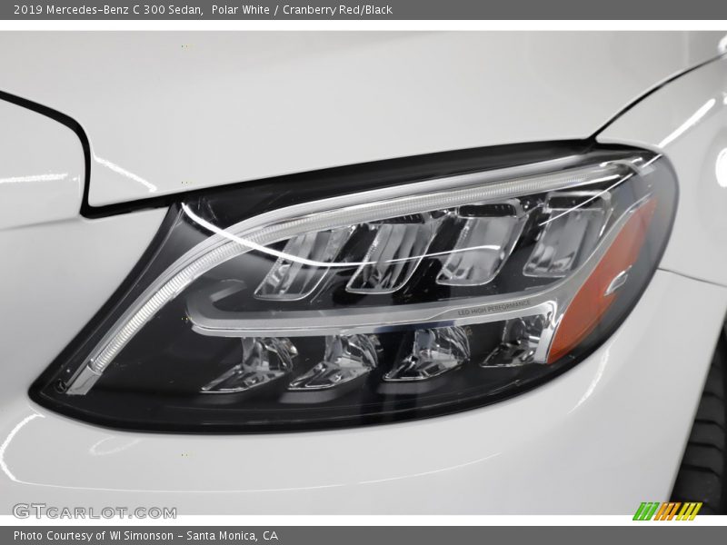 Polar White / Cranberry Red/Black 2019 Mercedes-Benz C 300 Sedan