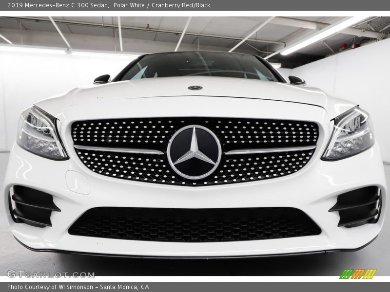 Polar White / Cranberry Red/Black 2019 Mercedes-Benz C 300 Sedan