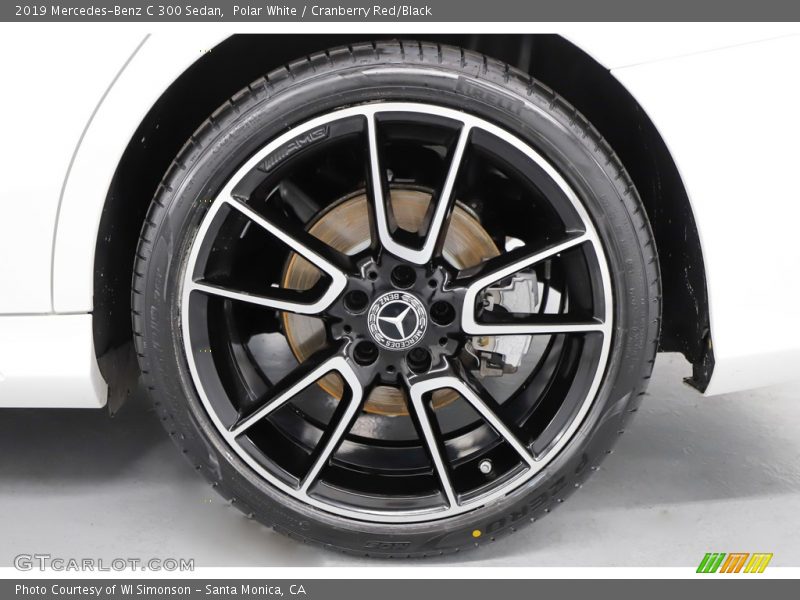 Polar White / Cranberry Red/Black 2019 Mercedes-Benz C 300 Sedan