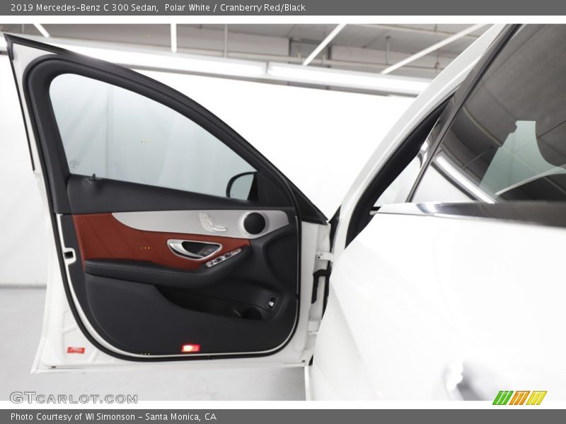 Polar White / Cranberry Red/Black 2019 Mercedes-Benz C 300 Sedan