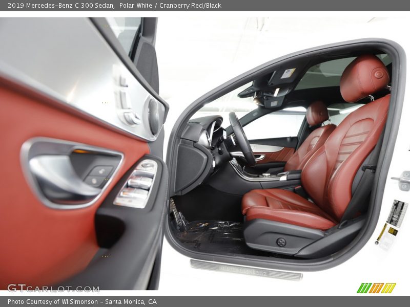 Polar White / Cranberry Red/Black 2019 Mercedes-Benz C 300 Sedan