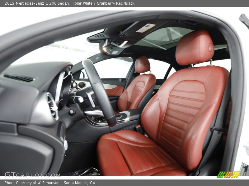Polar White / Cranberry Red/Black 2019 Mercedes-Benz C 300 Sedan