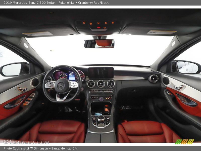 Polar White / Cranberry Red/Black 2019 Mercedes-Benz C 300 Sedan
