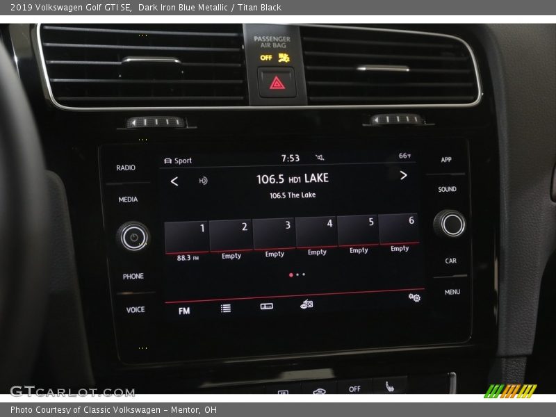 Controls of 2019 Golf GTI SE