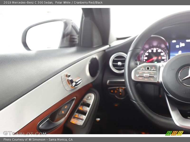 Polar White / Cranberry Red/Black 2019 Mercedes-Benz C 300 Sedan