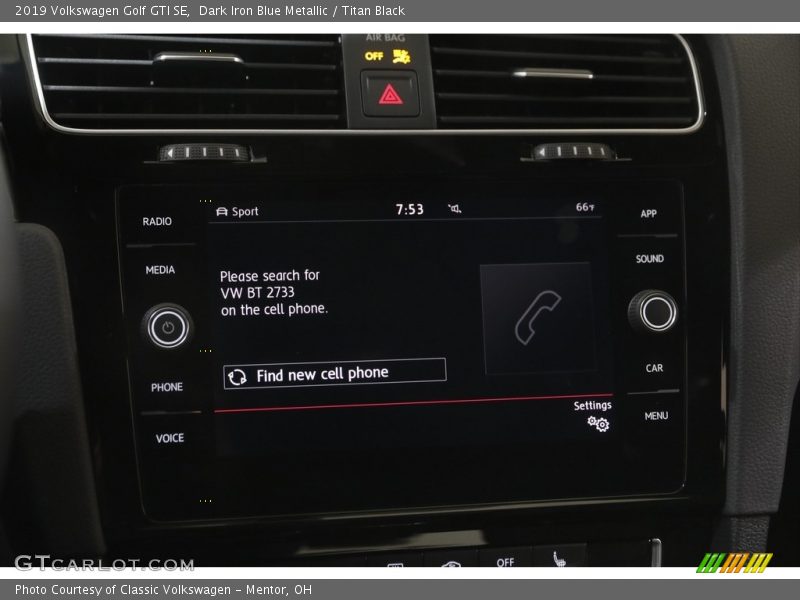Controls of 2019 Golf GTI SE